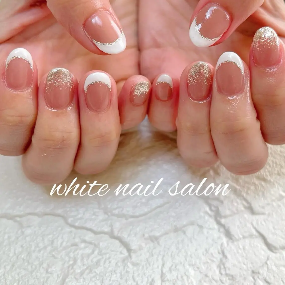 ネイル ラメ(グリッター) 持ち込み ハンドネイル white nail salonのネイルデザイン