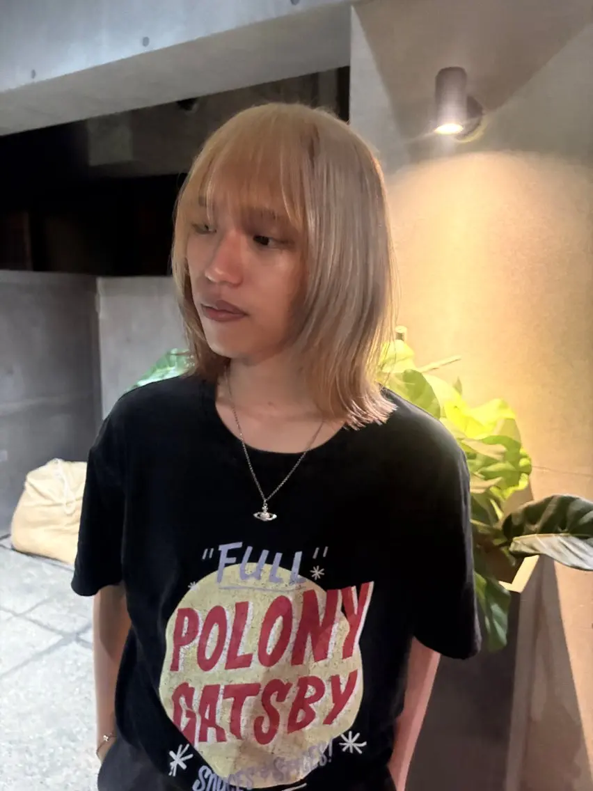 カラー メンズ ミウラ ハナキのヘアスタイル