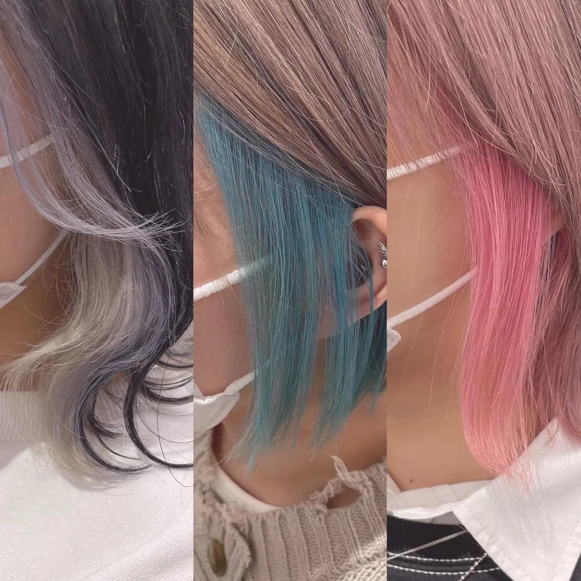 セミロング カラー インナーカラー 🤍ベージュ×艶髪 🤍Ryuta🤍のヘアスタイル