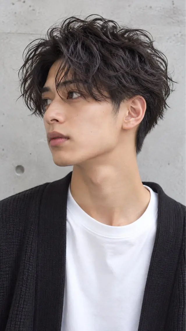 ミディアム カット ORI. men’s hairのヘアスタイル