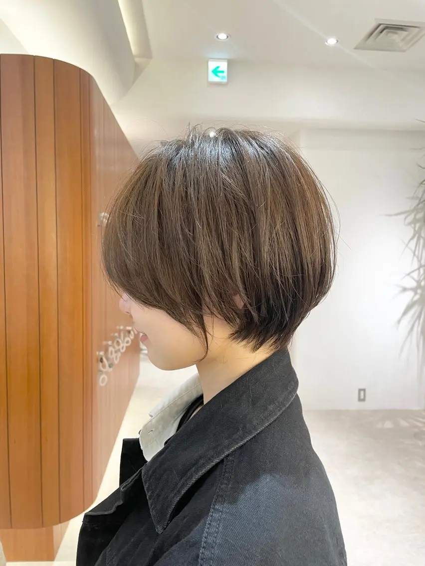 ショート カット ヘアカラー 縮毛矯正 トリートメント 田中航平/渋谷ボブ/ レイヤーボブのヘアスタイル
