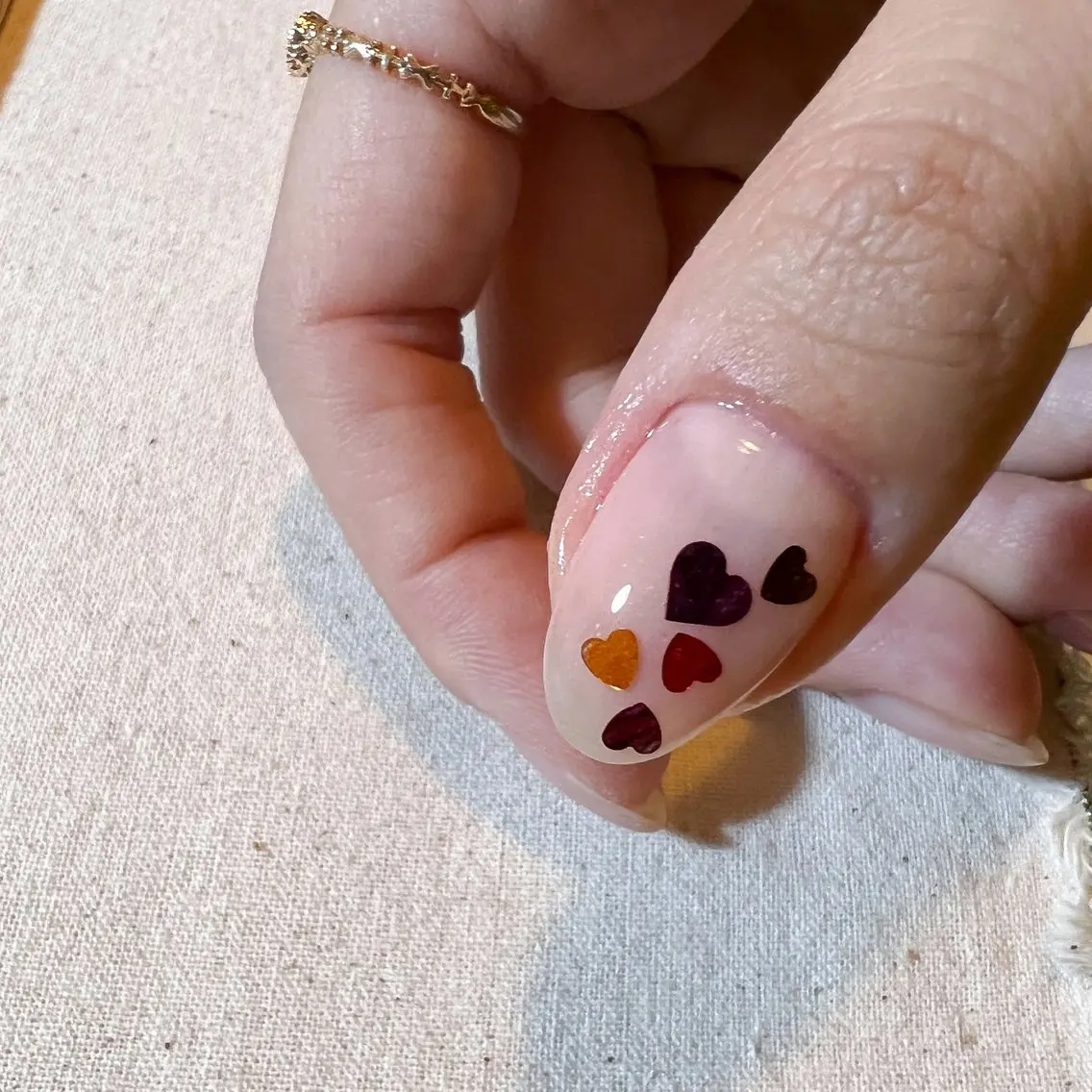 ネイル アートネイル ハート pointillé .ayaのネイルデザイン