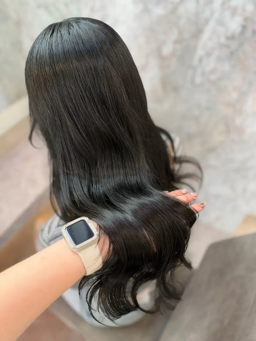 ロング カラー ヘアカラー トリートメント 💎あおい💎大宮 🦋ワンカラー🦋のヘアスタイル