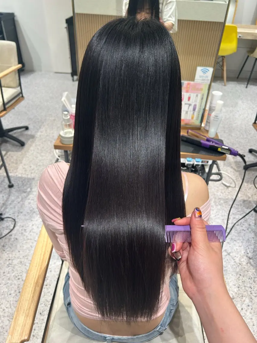 ロング 縮毛矯正 hair&eye🎀 /momoKaのヘアスタイル