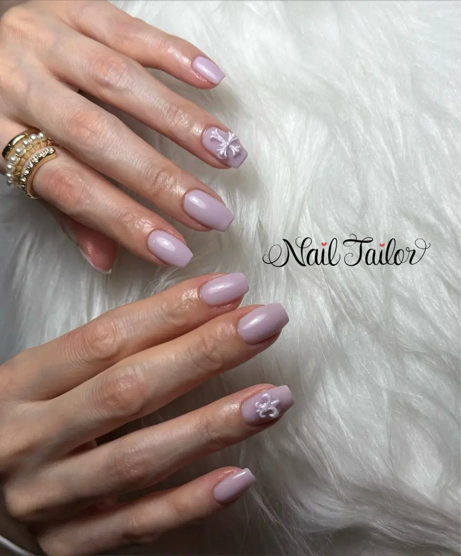 ネイル オフィスネイル ワンカラーネイル ショートネイル スクエアネイル ハンドネイル NailTailor ネイルテイラーのネイルデザイン