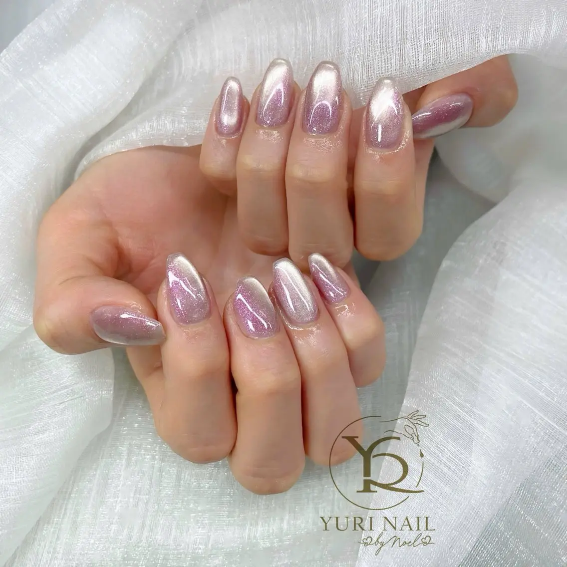 ネイル チークネイル フットネイル フレンチネイル 韓国ネイル 水色 ハンドネイル フットネイル ハンドケア YURI Nail NARITAのネイルデザイン