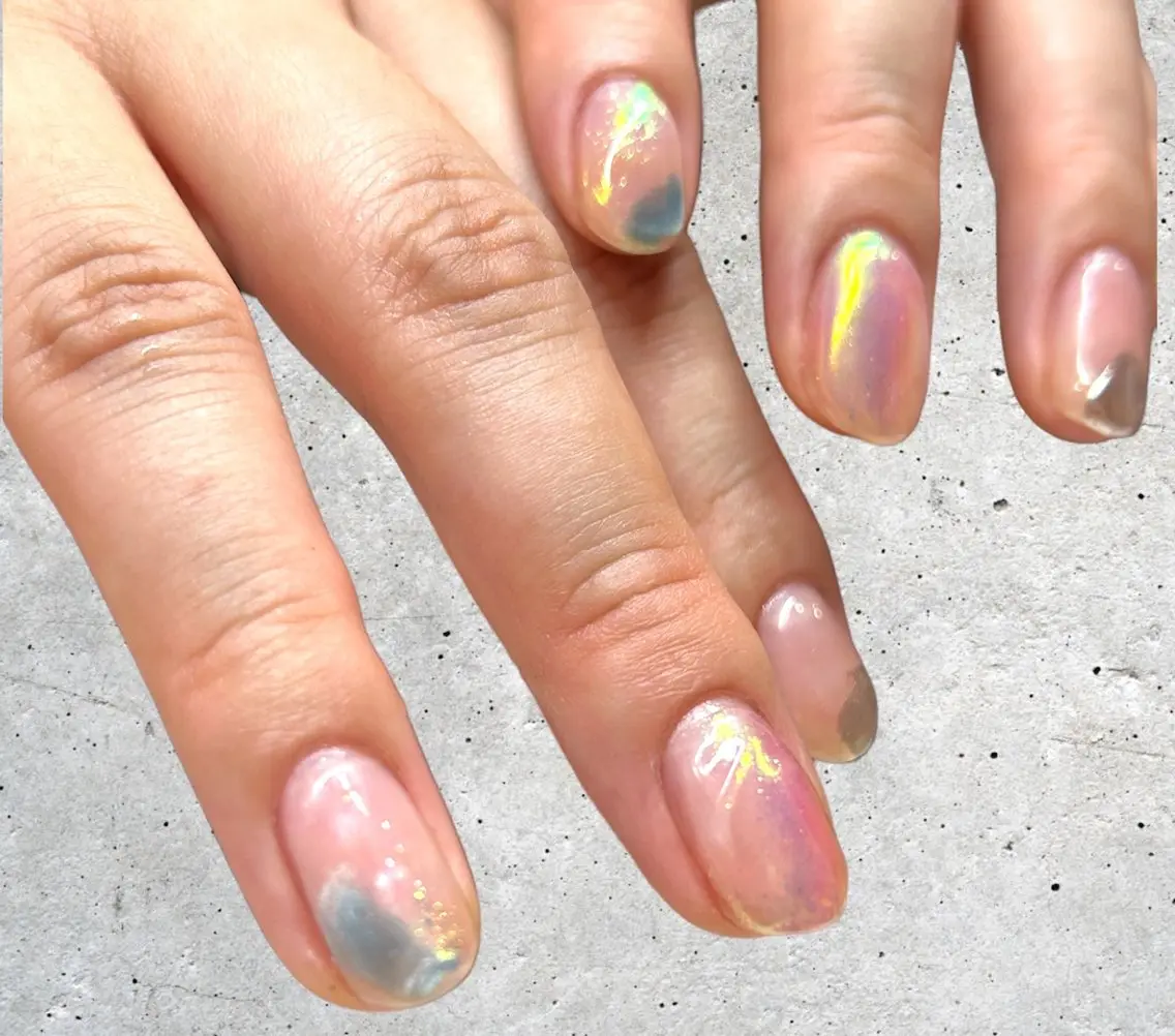 ネイル オーロラネイル マグネットネイル ニュアンスネイル ハンドネイル cscnail keikoのネイルデザイン