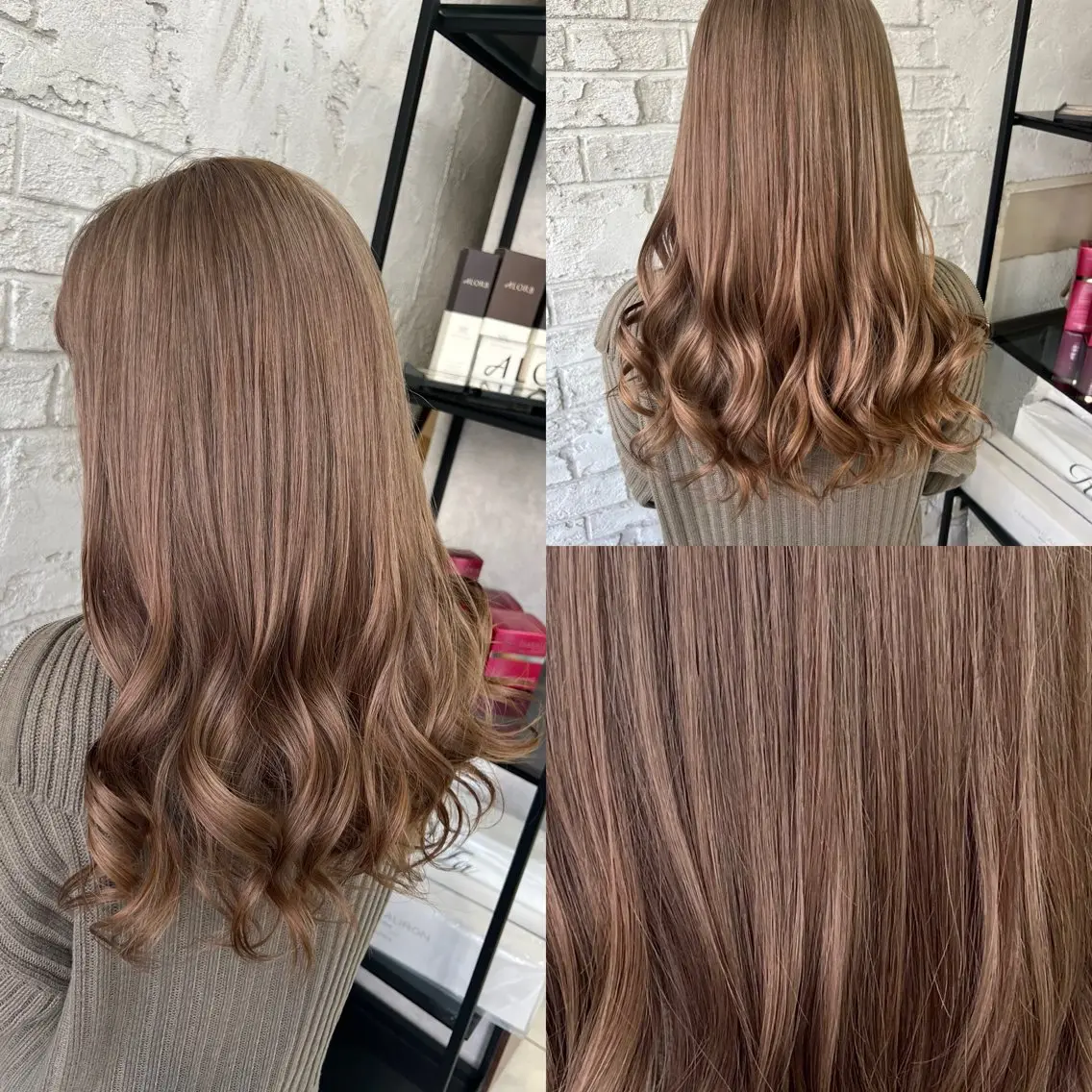 セミロング ヘアカラー エクステ&艶カラー 🎀YURINA🎀のヘアスタイル
