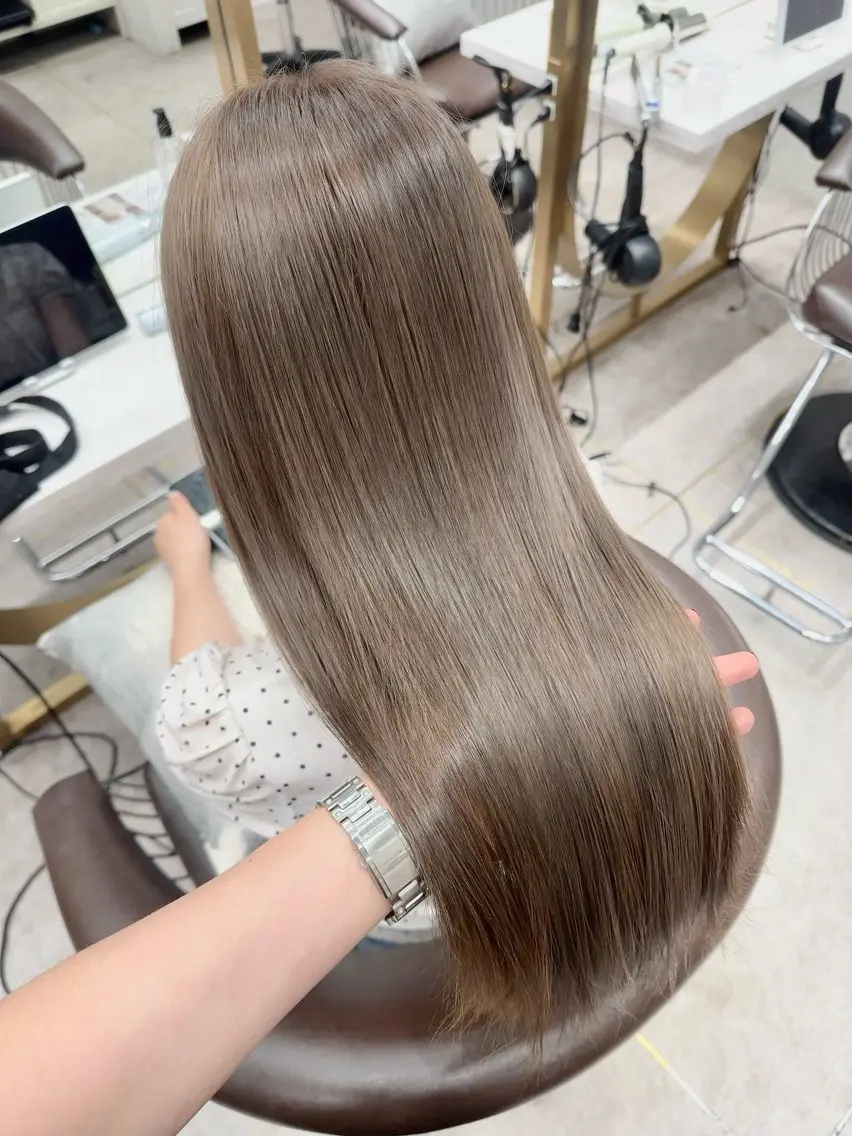 セミロング カラー ヘアアレンジ ヘアカラー トリートメント 天神/ブリーチ/ ブリーチなしカラーのヘアスタイル