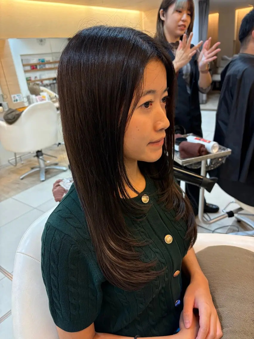 ロング レイヤーカット 🌸韓国ヘア・ 艶カラー🎀安井🌸のヘアスタイル