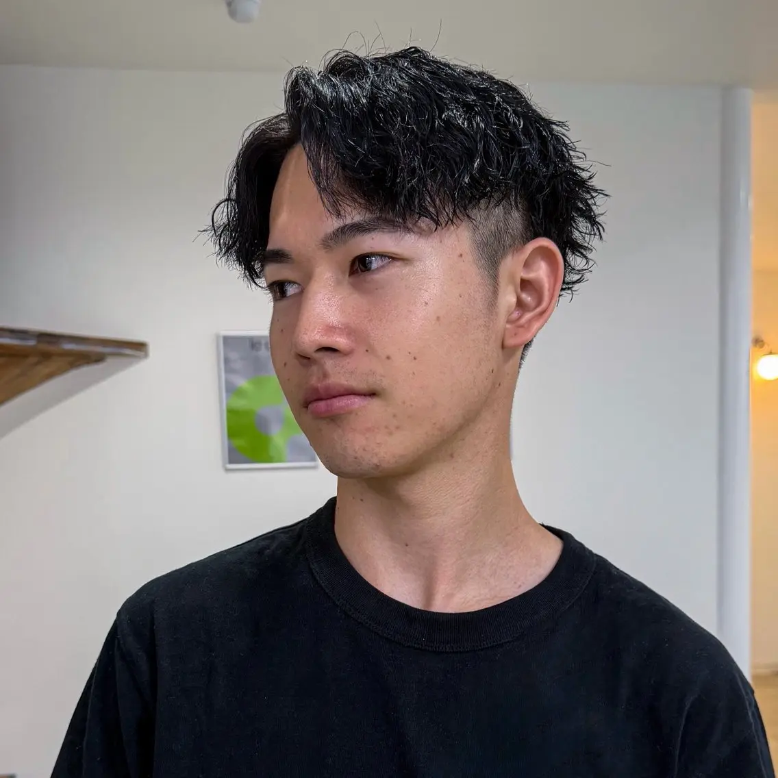 パーマ メンズ カット パーマ 鈴木 七海のヘアスタイル