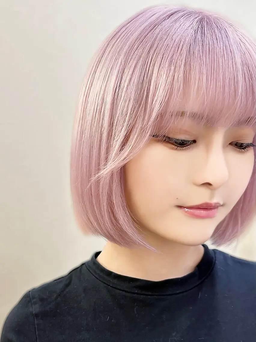 ショート カラー ブリーチ ピンクカラー シルバー ホワイトピンク ヘアカラー トリートメント 【店長】韓国ヘア/ 美髪ケア 野沢綾馬のヘアスタイル