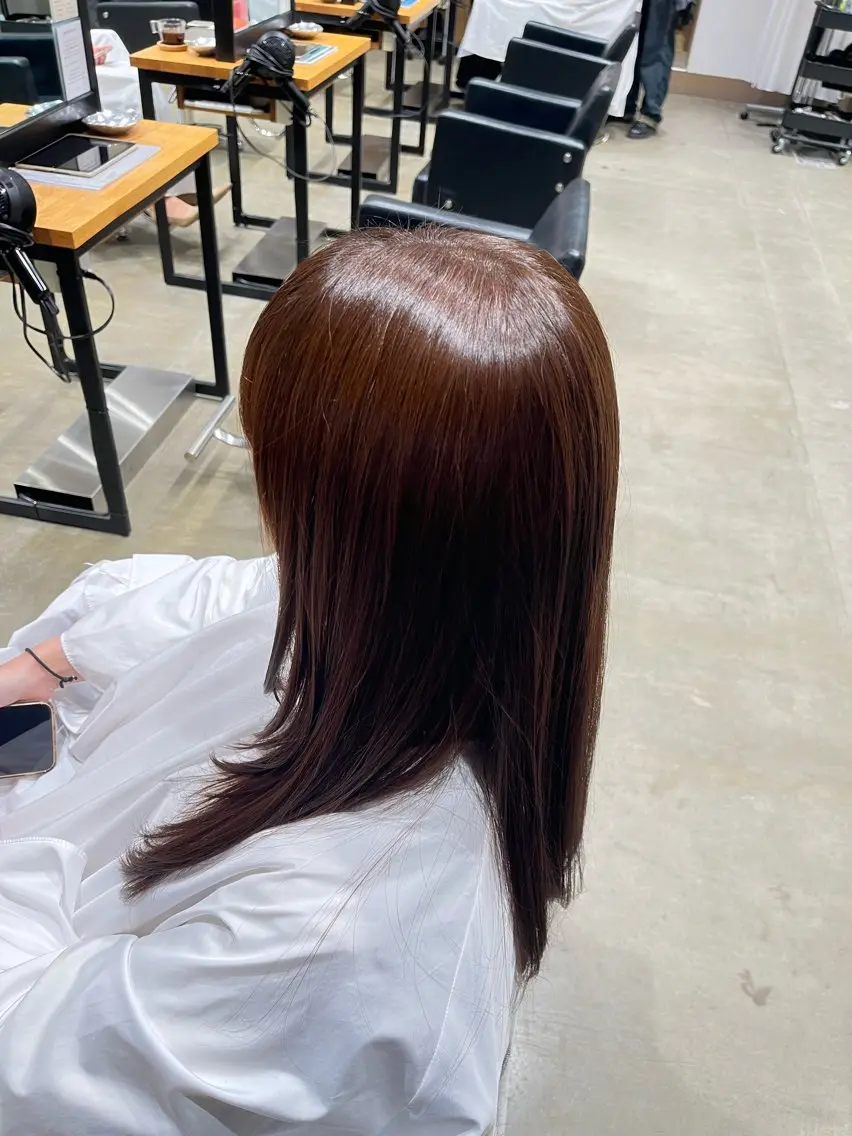 ロング 縮毛矯正 遠藤 世羅のヘアスタイル