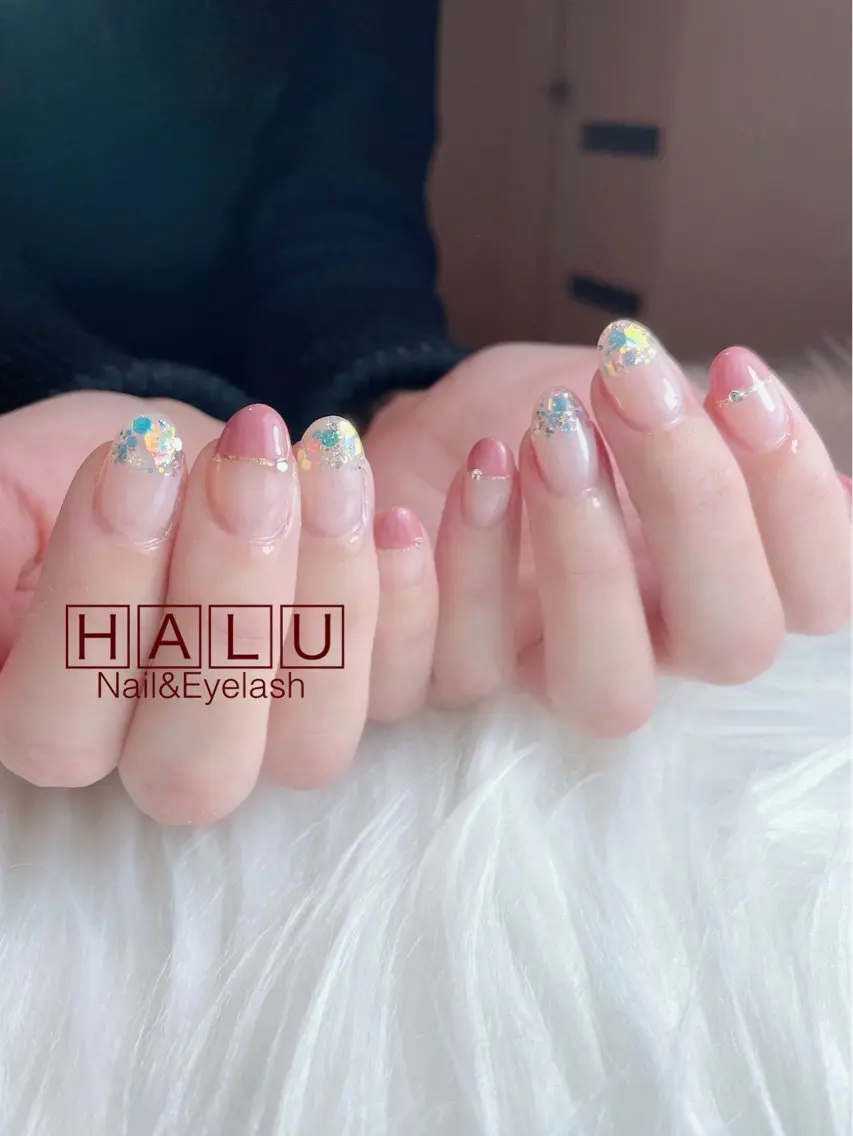 ネイル ラメ(グリッター) HALU ハルのネイルデザイン