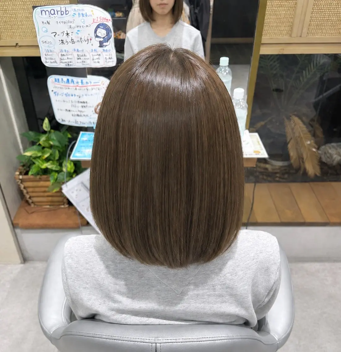 ショート カラー 透明感カラー グレージュ オリーブグレージュ オリーブグレー オレンジ ヘアカラー ✨️超ツヤ髪/ 超快眠スパ🫧山中のヘアスタイル