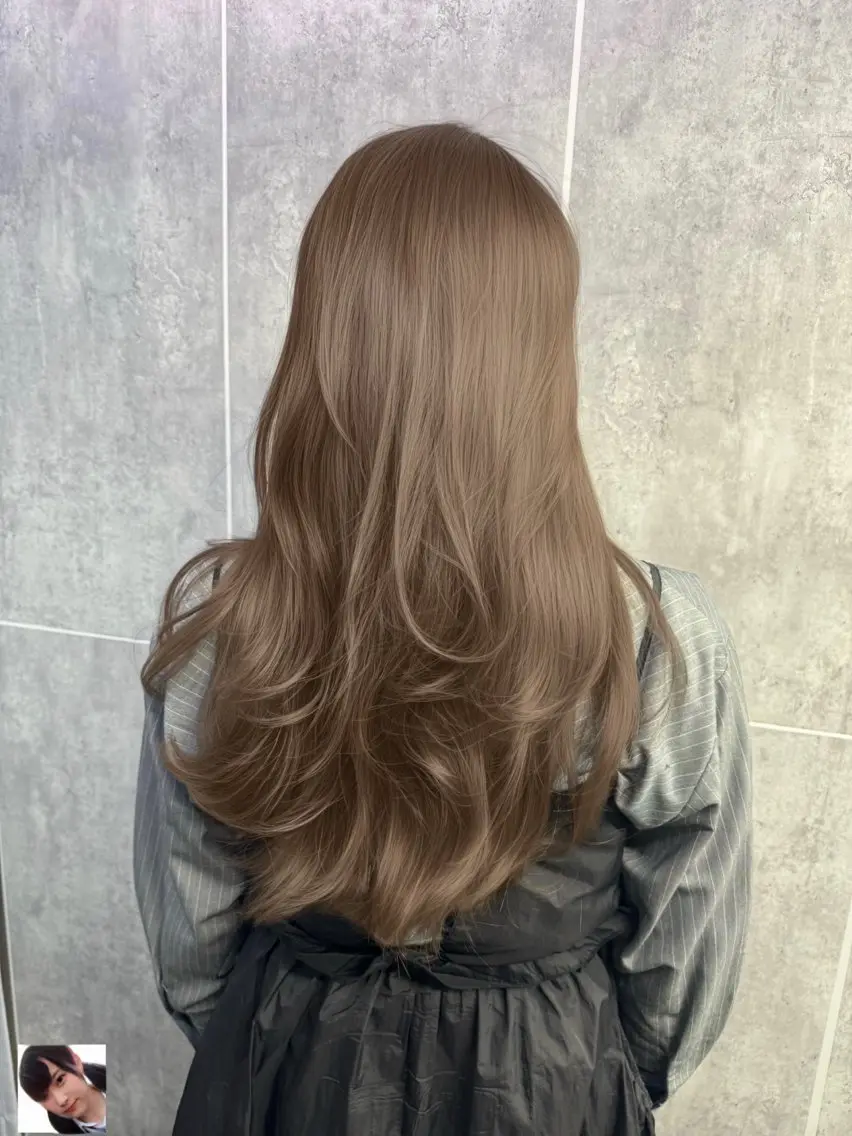 ロング カラー カット ヘアカラー トリートメント 顔まわりの神様✨ 透明感カラー藤嶋秀幸のヘアスタイル