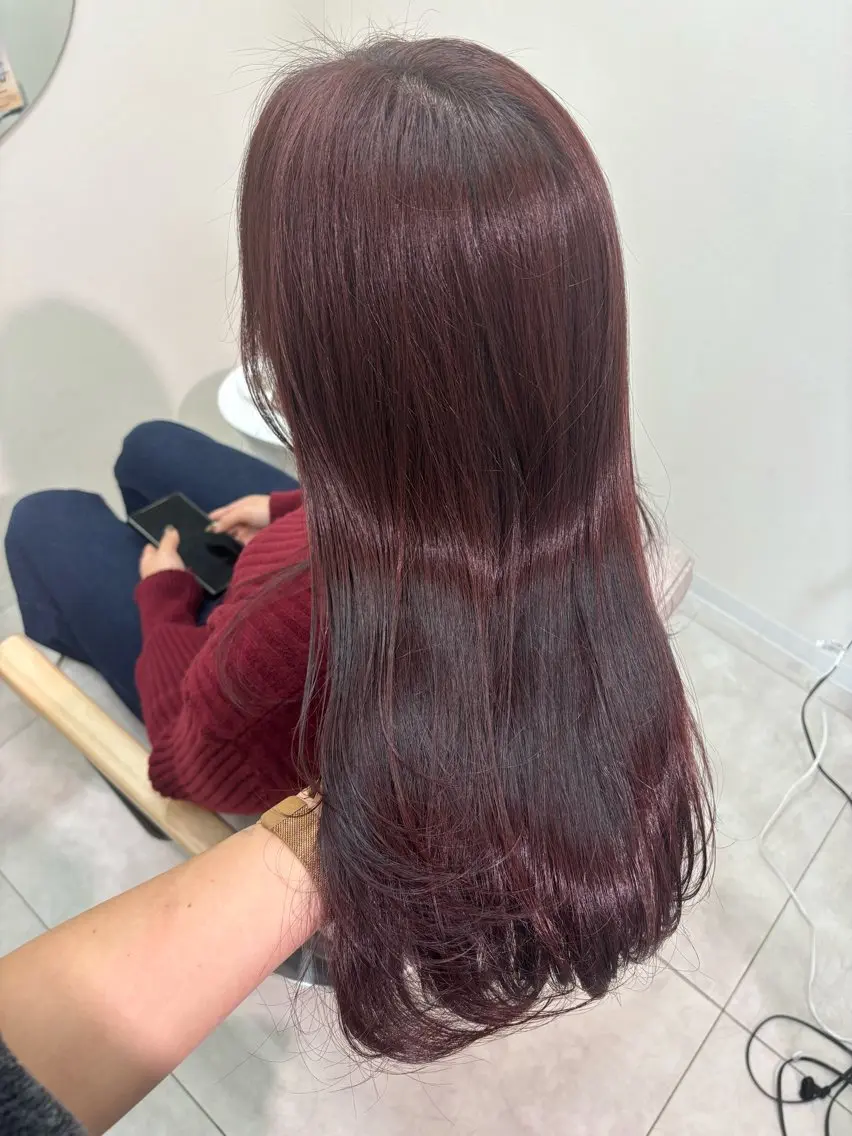 ロング カラー カット ヘアカラー トリートメント ヘッドスパ 広島/ヘアセット /ベージュ/わかなのヘアスタイル