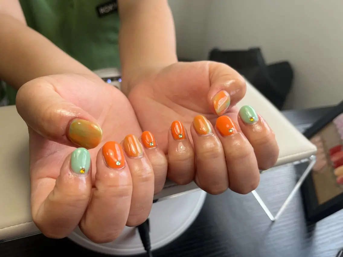 ネイル シンプルネイル HaneLab ꕤ︎︎·͜·のネイルデザイン