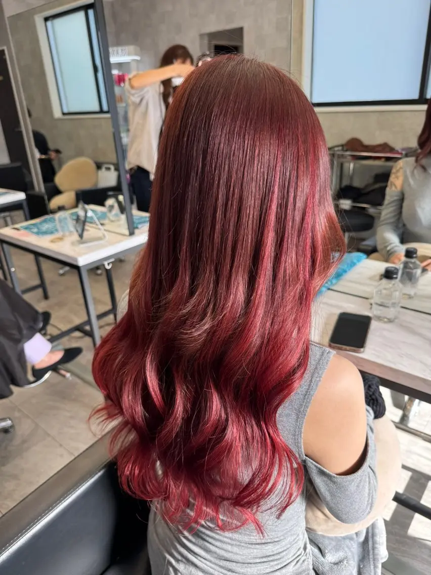 ロング カラー ヘアカラー トリートメント ՏKIᒪᒪ石岡店 本田のヘアスタイル