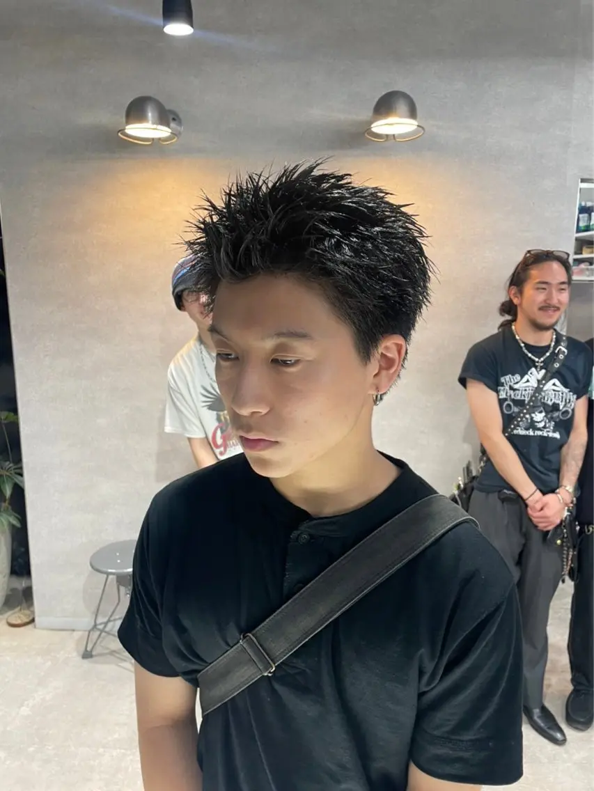ショート カラー パーマ メンズ カット ヘッドスパ ヘアセット 🔥メンズ 特化🔥菊水皐暉🔥のヘアスタイル