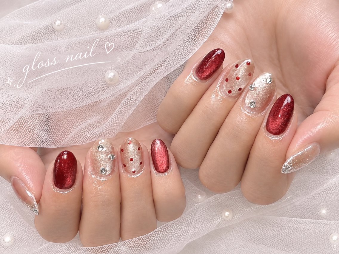 ネイル ハンドネイル シノ🍧 gloss nailのネイルデザイン