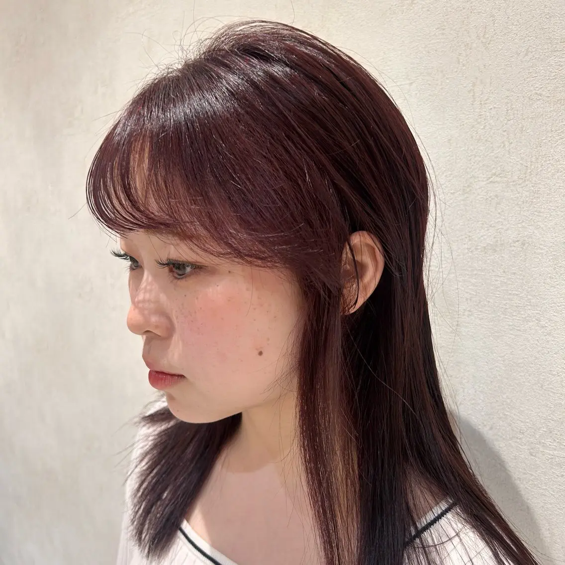 セミロング カラー レッドカラー カット ヘアカラー パーマ/ カラー/Yukaのヘアスタイル