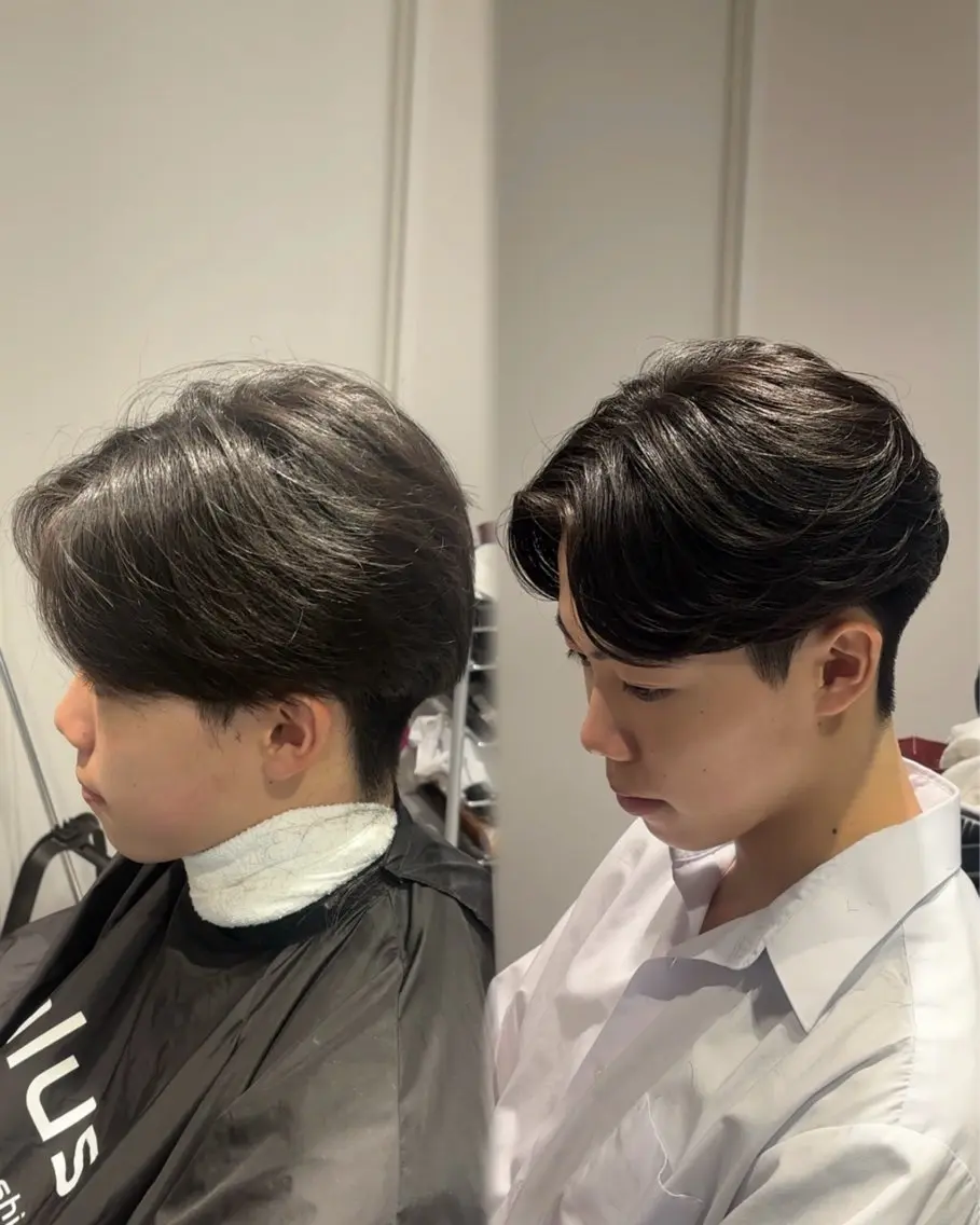 パーマ メンズ カット 縮毛矯正 メンズ縮毛矯正 ulus高森蓮のヘアスタイル