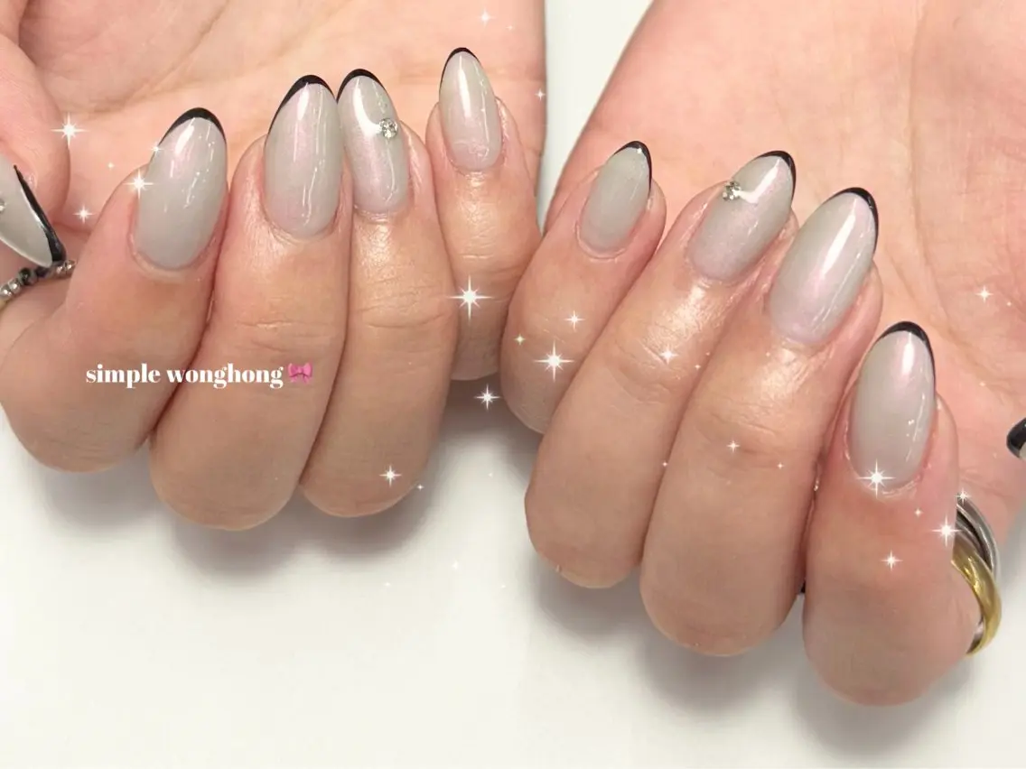 ネイル シンプルネイル ワンホンネイル ハンドネイル miso🎀 ayanaのネイルデザイン