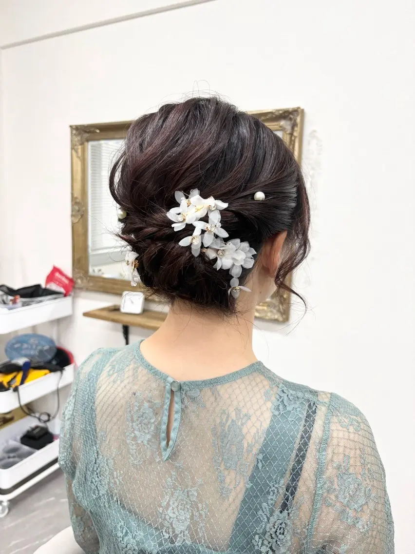 ヘアアレンジ 結婚式・ブライダル ヘアセット ヘアサロン ミカヅキのヘアスタイル