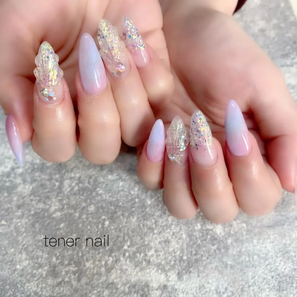 ネイル 大理石ネイル(マーブル) テネルネイル tener nailのネイルデザイン
