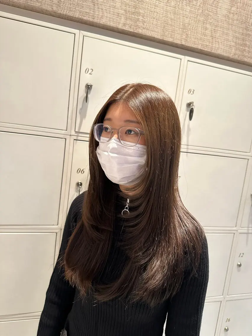 ロング 顔周りカット レイヤーカット カット 御舩 青衣のヘアスタイル
