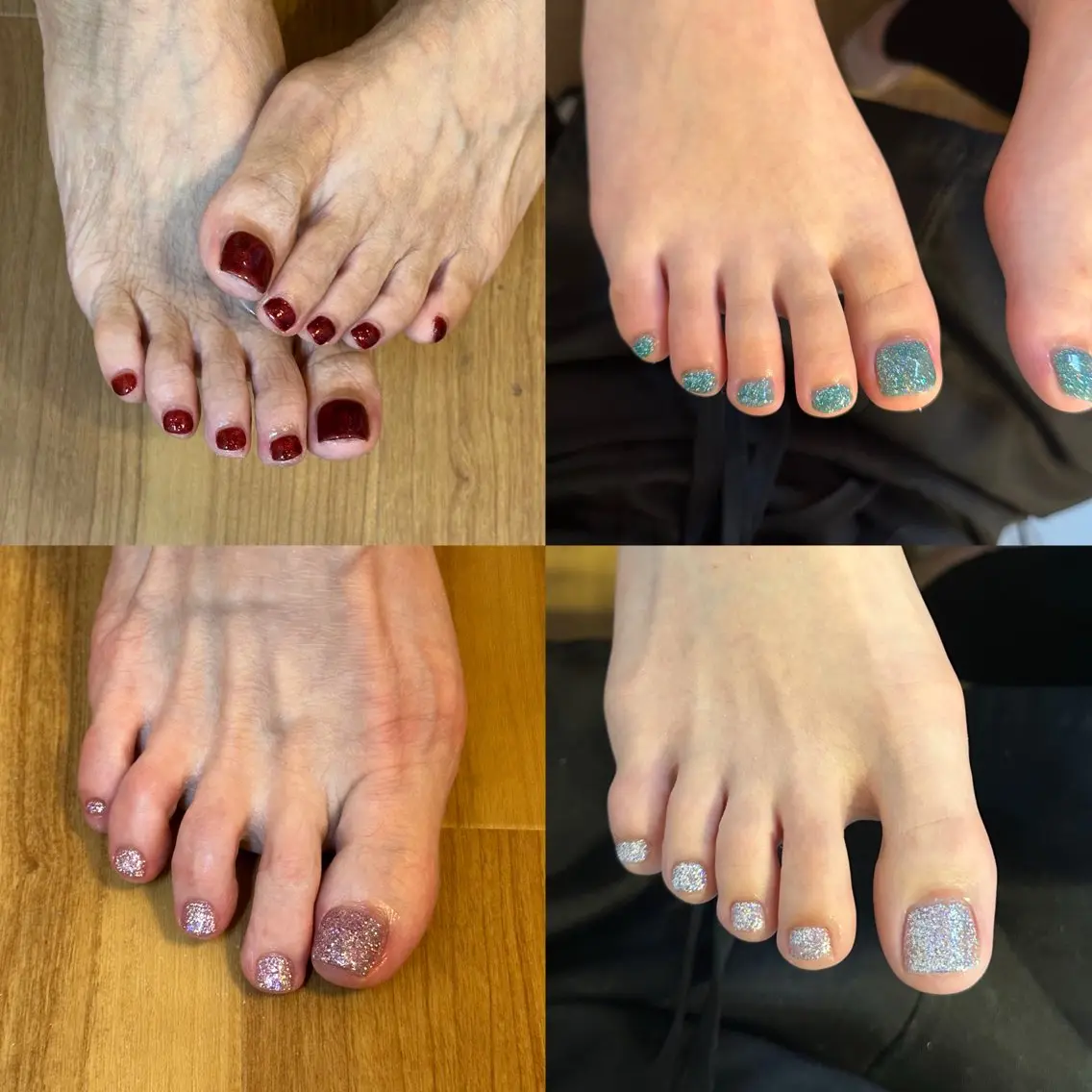 ネイル ラメ(グリッター) ワンカラーネイル フットネイル Nail salon 724 ようきのネイルデザイン