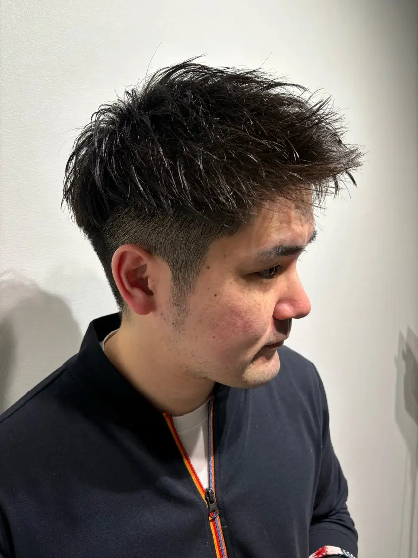 ショート メンズ モヒカン メンズショート ショートヘア 穐田 航のヘアスタイル