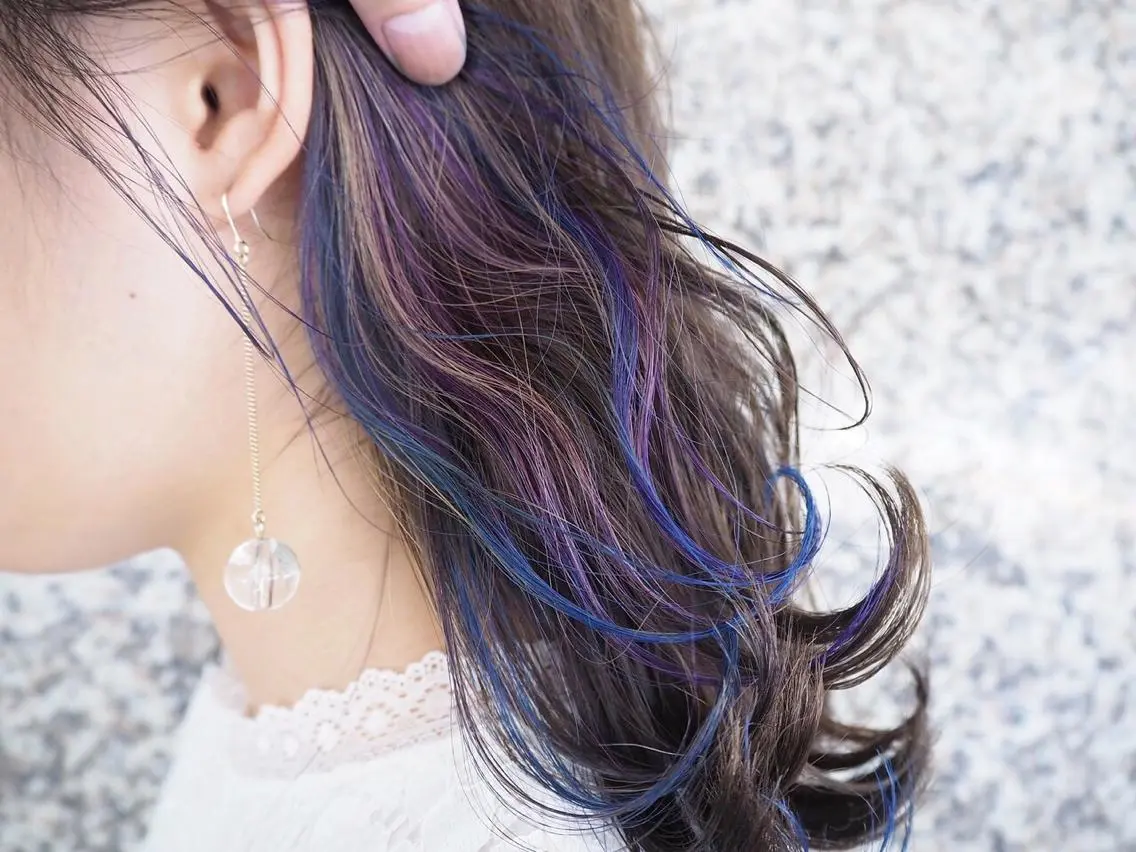 ミディアム カラー カット ヘアカラー トリートメント 菅村 勇亮のヘアスタイル