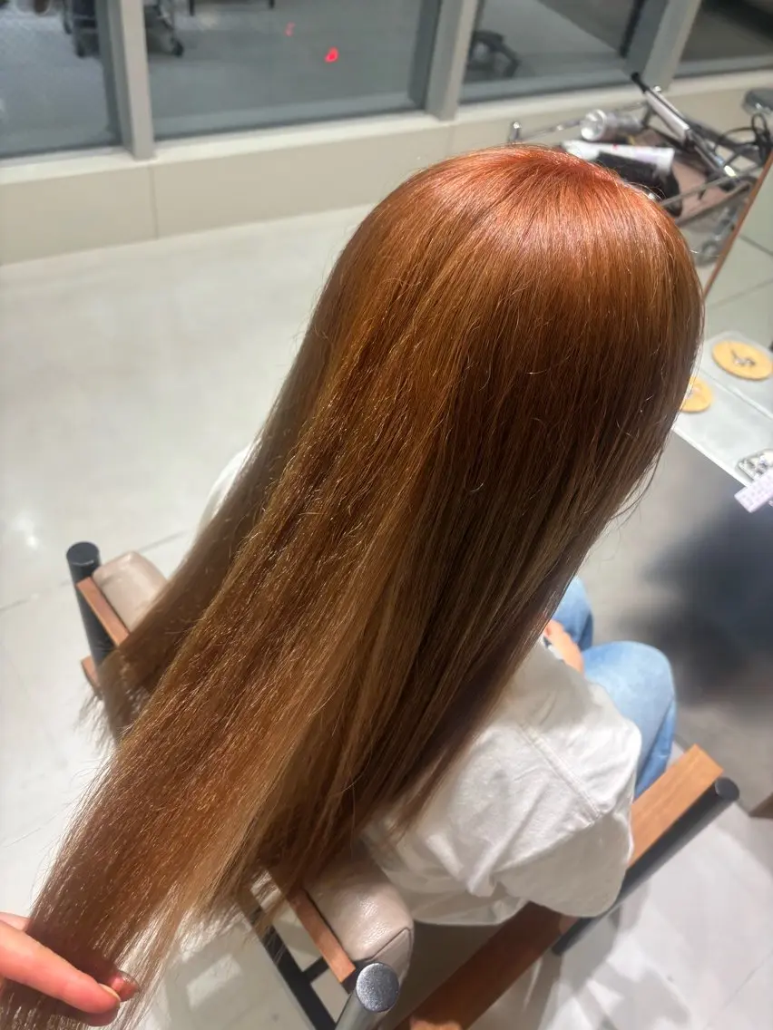 カラー ブラウンカラー オレンジ オレンジブラウン ヘアカラー カラーモデル 🍬Sena🐩のヘアスタイル