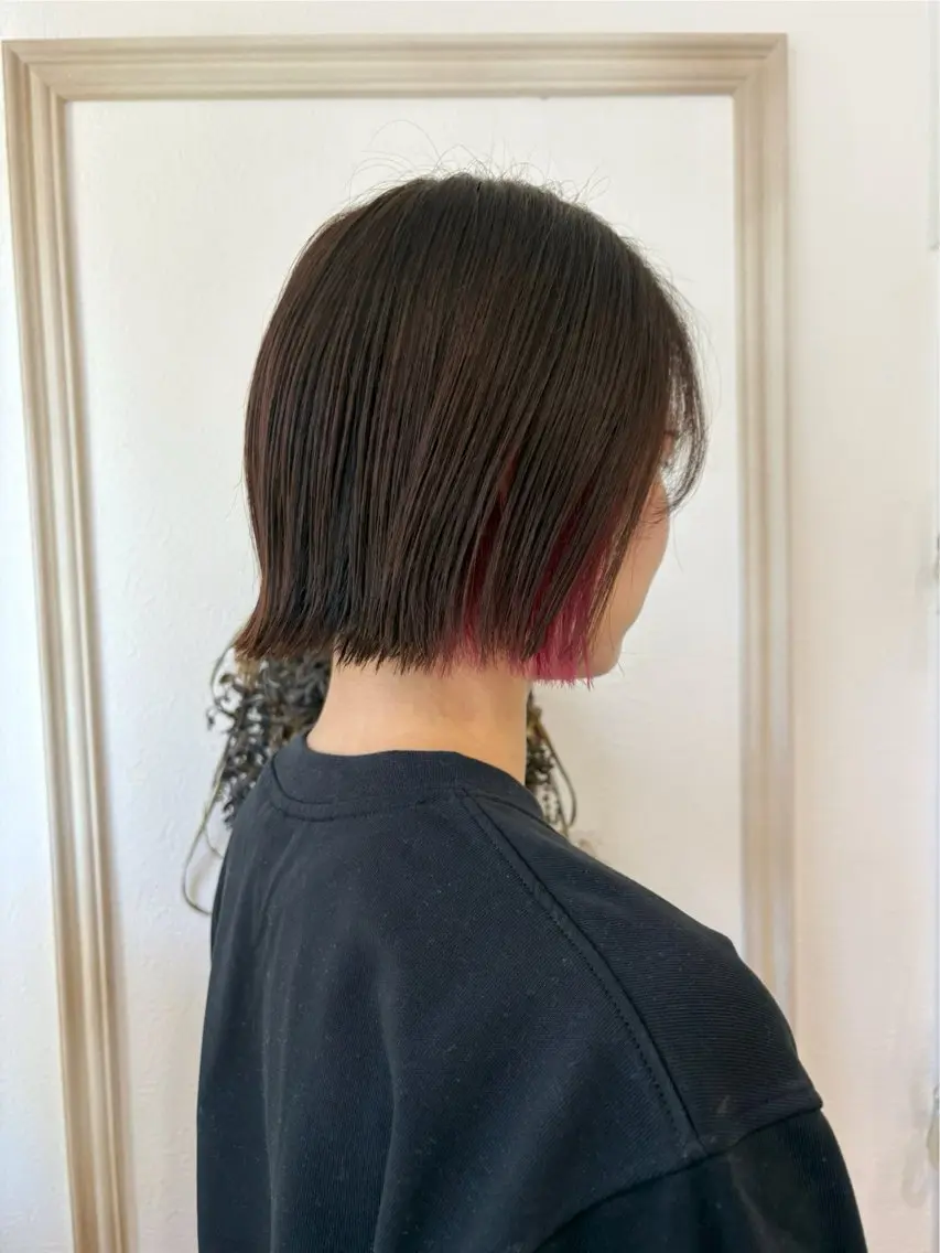 ショート ボブ カット ヘアカラー トリートメント merc.🪸🫧 土居春菜のヘアスタイル