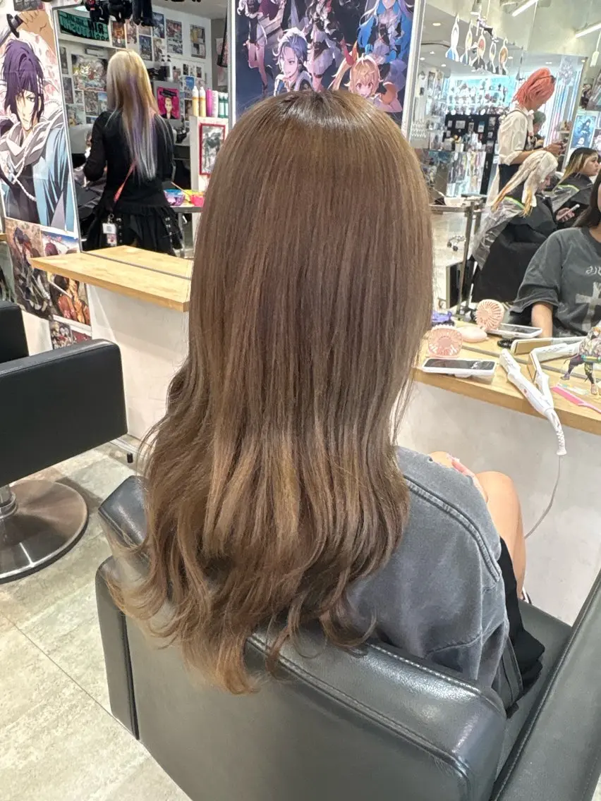 ロング カラー ベージュカラー ブリーチ ブラウンカラー キャラメルブラウン ココアブラウン 推しカラー/ ミクのヘアスタイル