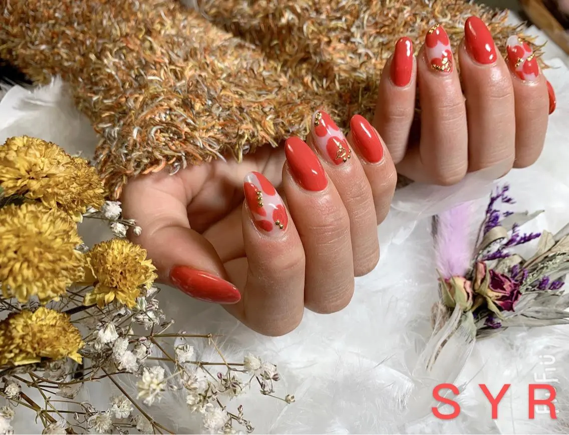 ネイル バレンタイン ハンドネイル SYR nail salonのネイルデザイン