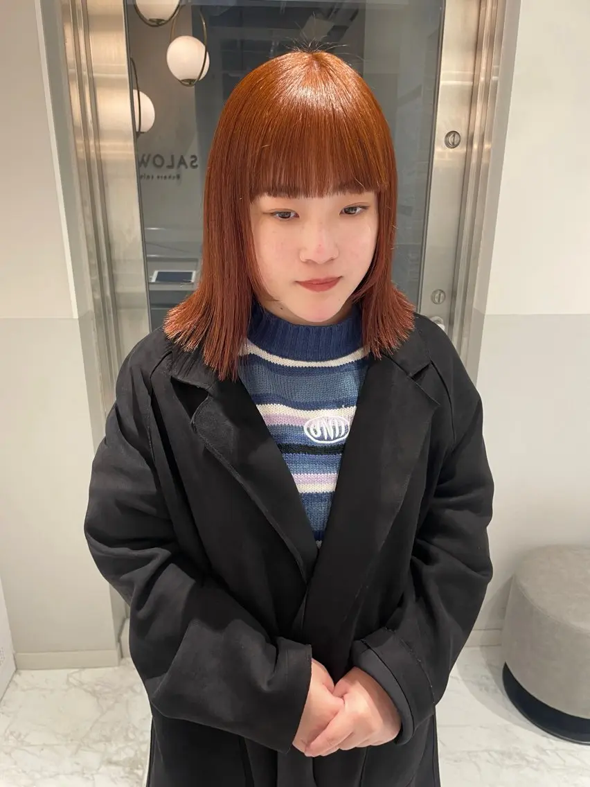 ミディアム カラー ヘアカラー satsuki 暖色・ブラウンカラーのヘアスタイル