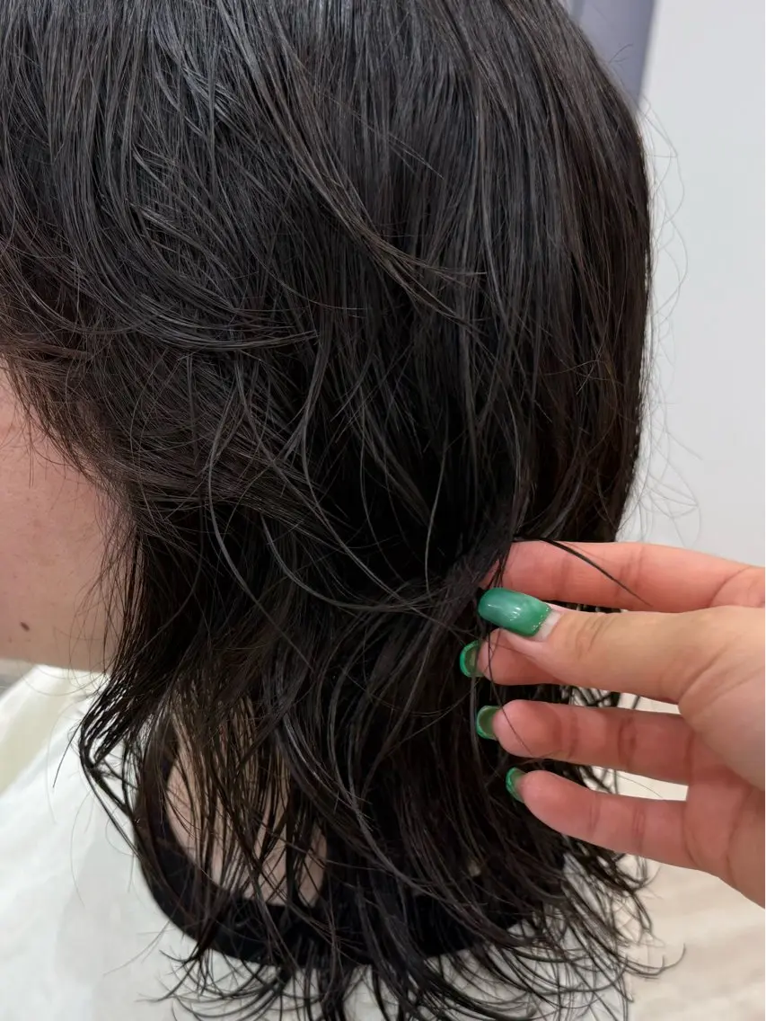 ミディアム パーマ ミディアムパーマ 似合わせカット カット パーマ 杏華レイヤー/ パーマ/ハイトーンのヘアスタイル