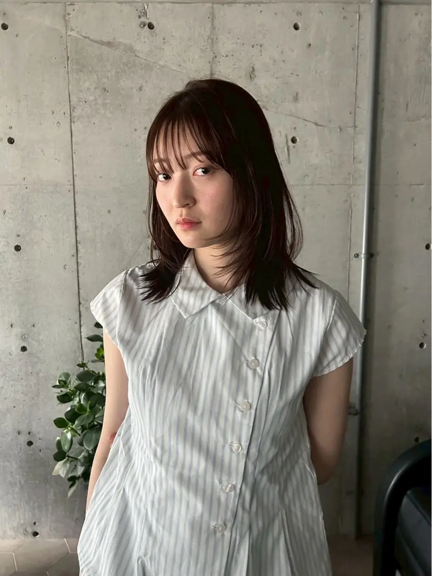 ミディアム カット ヘアカラー 透明感カラー/似合わ せカット/大島実加永のヘアスタイル