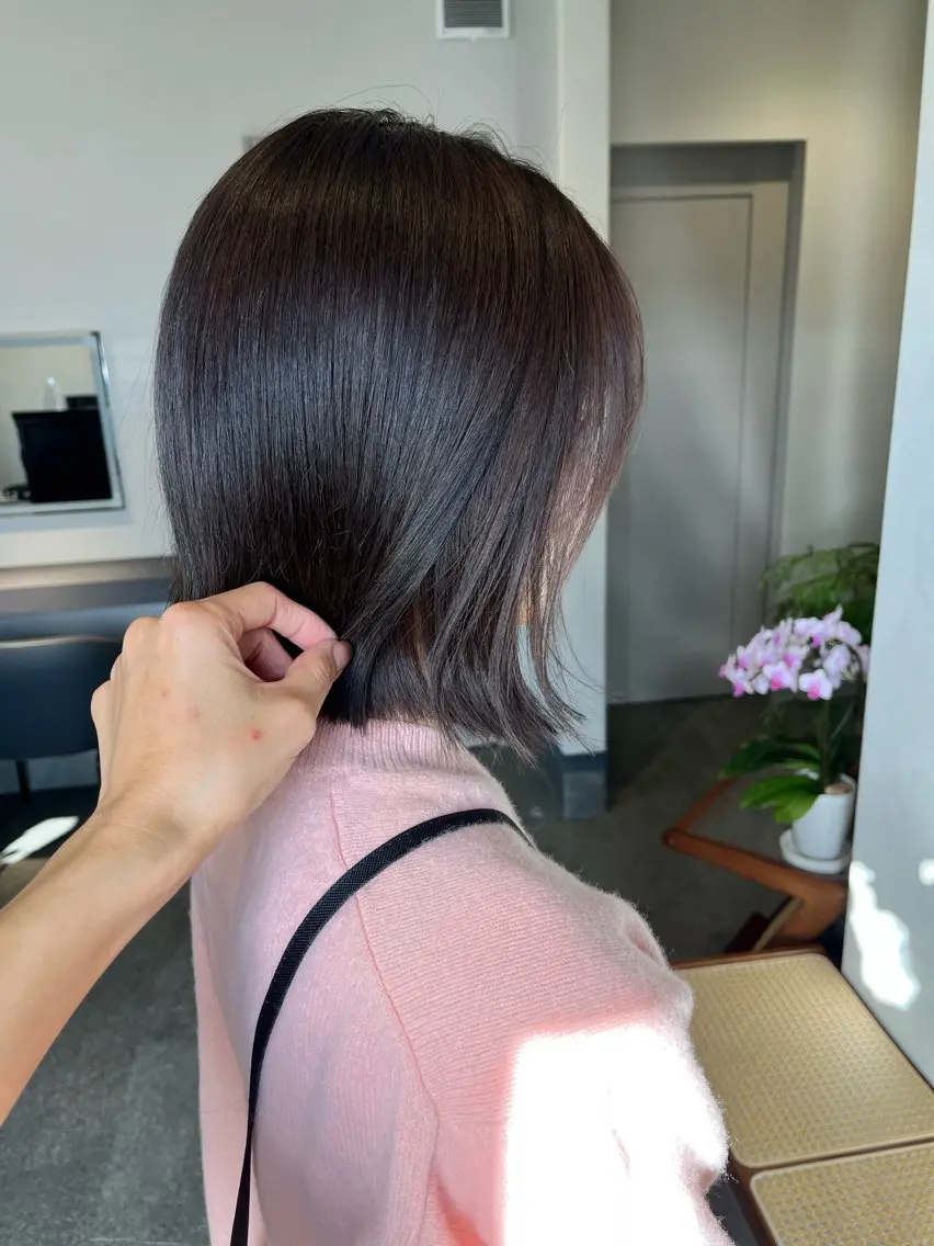 ミディアム カット ヘアカラー 堀越 エリのヘアスタイル