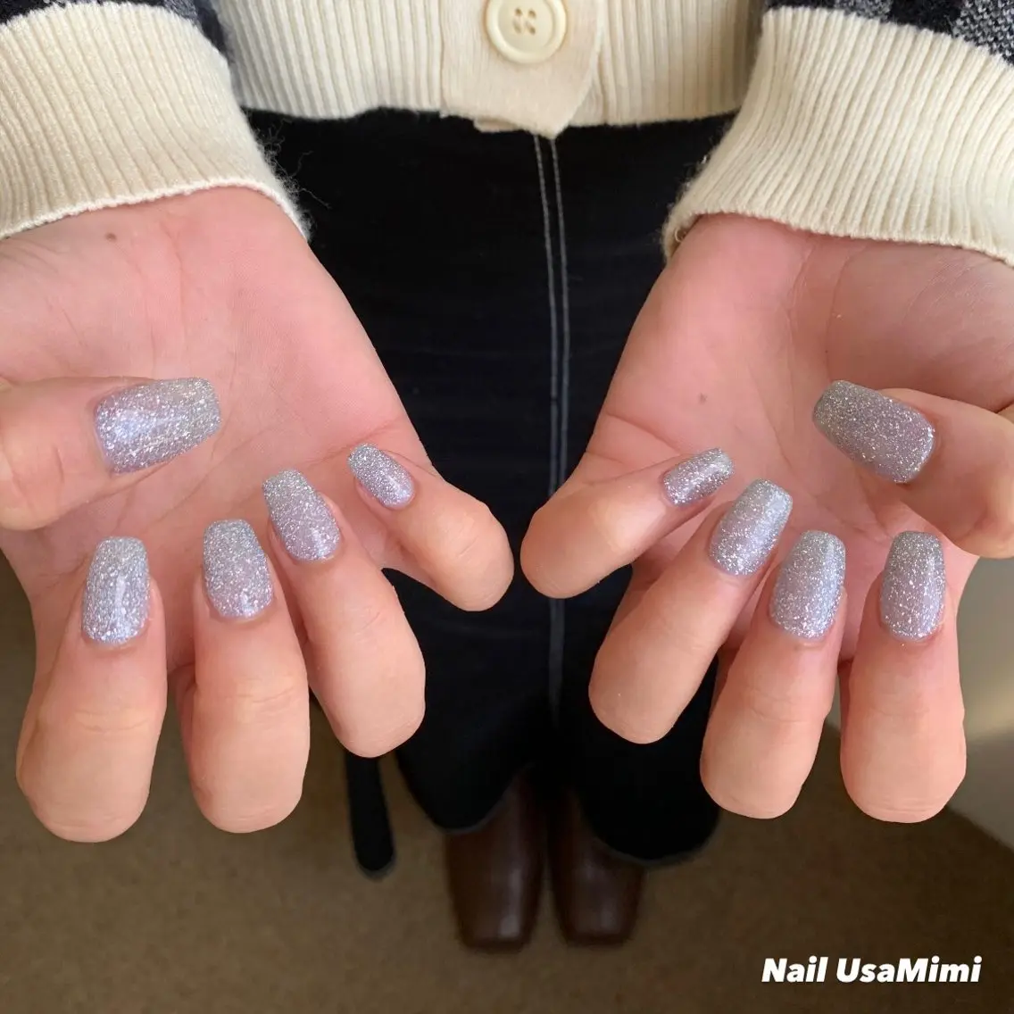 ネイル ジェルネイル マグネットネイル 持ち込み ワンカラーネイル パラジェル 本町ネイルNail UsaMimiのネイルデザイン