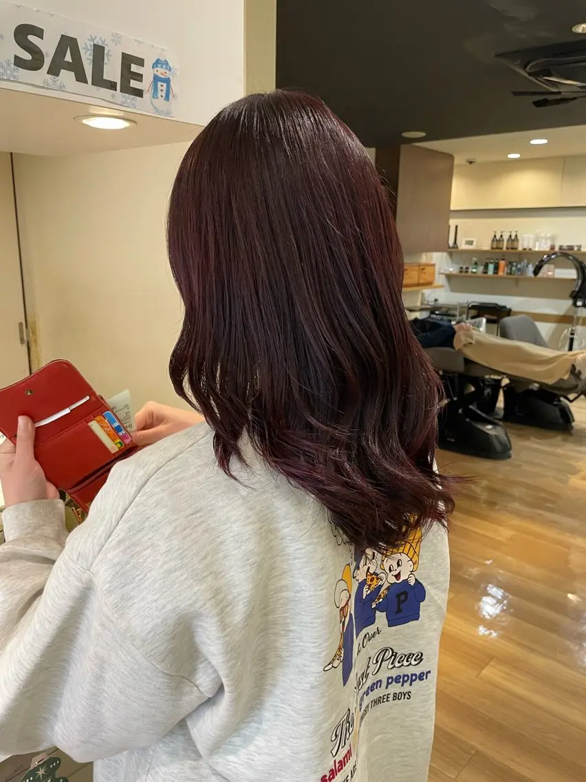 ロング カラー ヘアカラー トリートメント 韓国レイヤー🎀/ 顔周り特化🎀/豊田のヘアスタイル