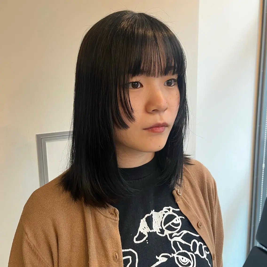 ミディアム 顔周りカット カット ヘアカラー rimi tabeiのヘアスタイル