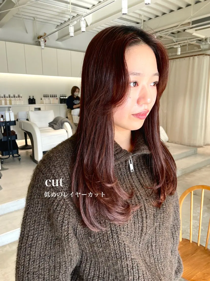 ロング レイヤーカット 峯崎 葵のヘアスタイル