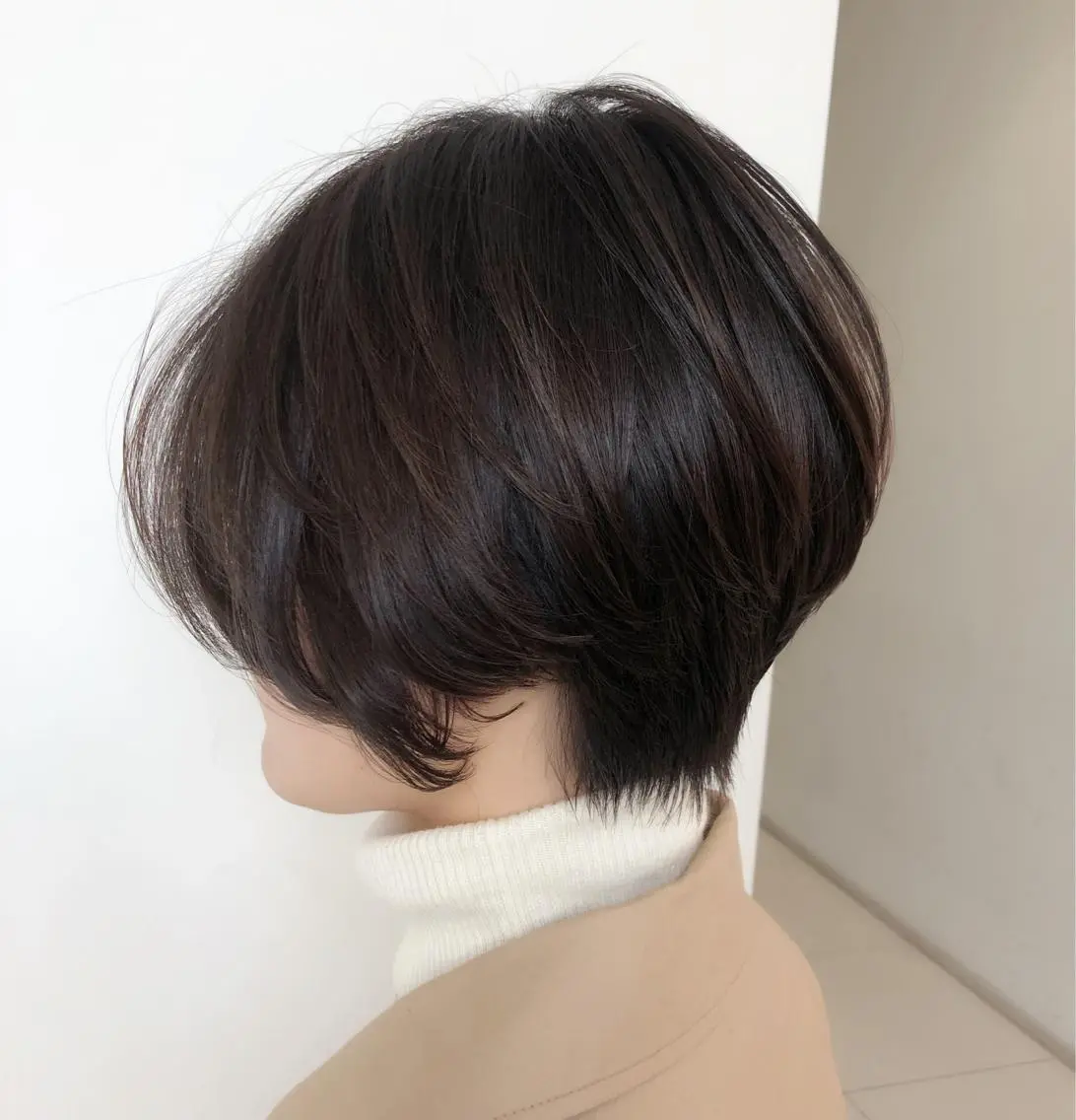 ショート パーマ ショートボブ ボブ ショートヘア 趙 英来のヘアスタイル