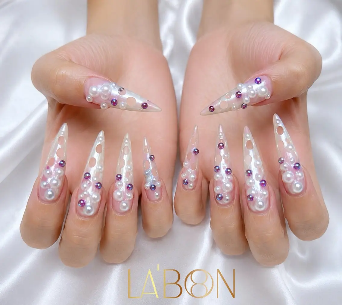 ネイル アートネイル オーロラネイル ジェルネイル キラキラネイル 韓国ネイル Labon Nails Artのネイルデザイン
