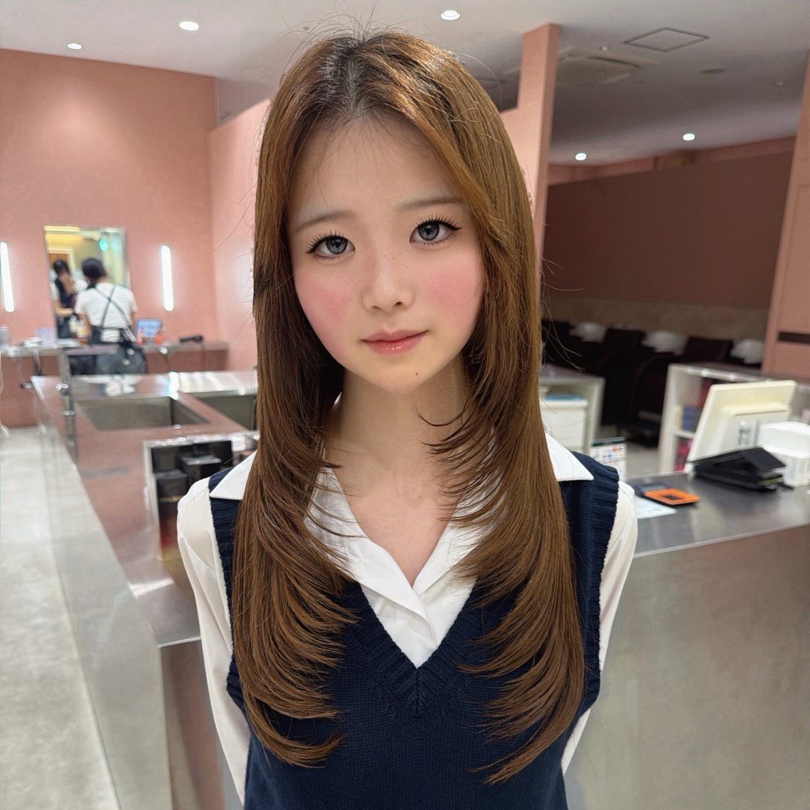 ロング カット トリートメント ヘッドスパ ヘアセット 🇰🇷韓国ワンホン レイヤー🎀AYUのヘアスタイル