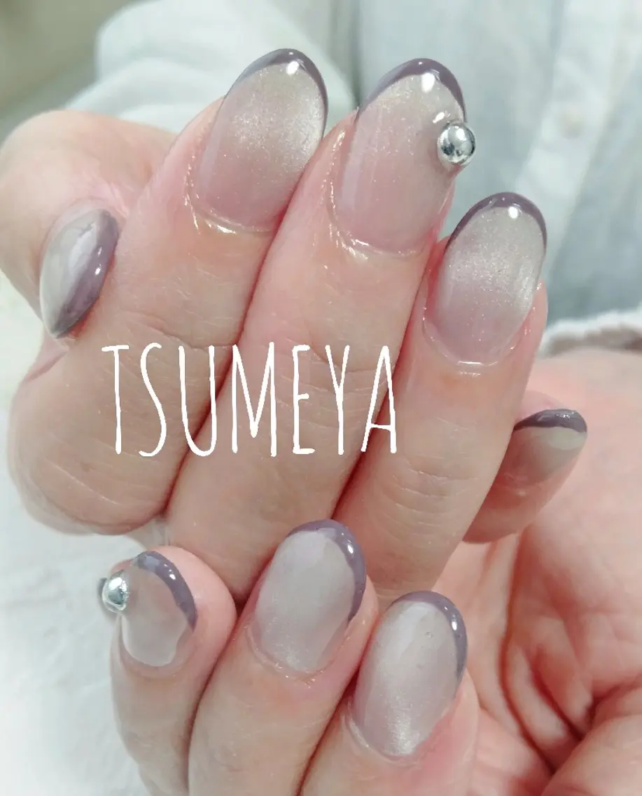 ネイル フレンチネイル マグネットネイル _TSUMEYA _のネイルデザイン